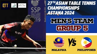 Southeast Asian Rivals Clash Philippines amp Malaysia Battle at the Asia Table Tennis Championships [upl. by Rubbico789]