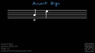 Lesson Book 2A Page 13 Accent Sign Premier Piano Course [upl. by Guttery]