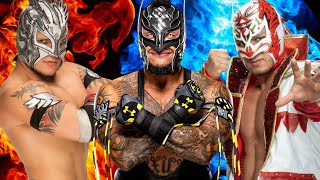 Kalisto vs Rey Mysterio vs Dragon Lee  High Flying Action  WWE2K23 [upl. by Sweet]