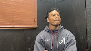 Alabama DB Malachi Moore Oklahoma Postgame Press Conference [upl. by Imarej]