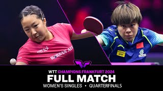 FULL MATCH  Shin Yubin vs Wang Yidi  WS QF  WTTFrankfurt 2024 [upl. by Lakym51]