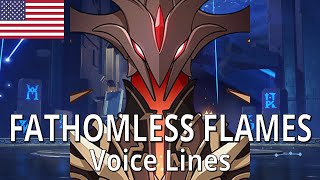 Abyss Lector Fathomless Flames  Voice Lines EN  Genshin Impact [upl. by Nodanrb922]