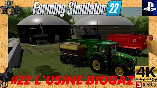 FS 22 Partir De Zero 22 Lusine BioGaz 4K FRPS5 [upl. by Yrolg]