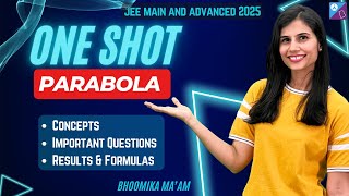 PARABOLA  One Shot  Concepts  Results amp Formulas  JEE Main amp Advanced 2025  Bhoomika Maam [upl. by Feltie]