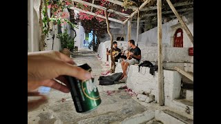 Amorgos island  Chora street view [upl. by Ahsakal]