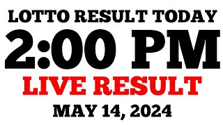 Lotto Result Today 2PM Draw May 14 2024 PCSO LIVE Result [upl. by Meyeroff]