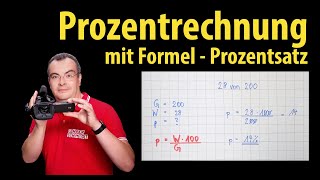 Prozentrechnung mit Formel  Prozentsatz berechnen  Schritt für Schritt  Lehrerschmidt [upl. by Maud]