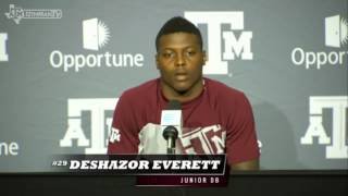 Deshazor Everett 0921 SMU Postgame [upl. by Quartas]