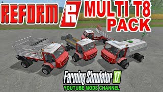 FS  17  Mods REFROM MULI T8 PACK Muli transport vehicle [upl. by Cooperstein]