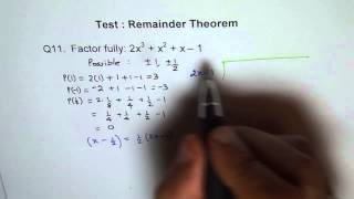 Factor Using Remainder Theorem Q11 [upl. by Ynneb]