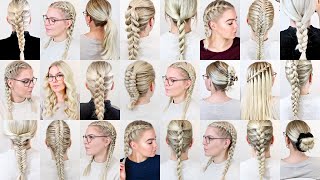 28 Easy Hairstyles  How To Braid Your Hair  Simple Braided Hairstyles For Complete Beginners [upl. by Ahsekim]