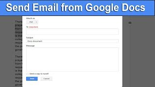 How to send Email from Google Docs as a PDF Document [upl. by Neahs31]