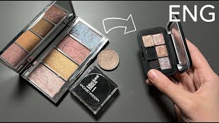 ENG DOWNSIZING MAKEUP KIT PART 2 REPRESSING EYESHADOWS SAVING BROKEN EYESHADOWS [upl. by Khalsa]