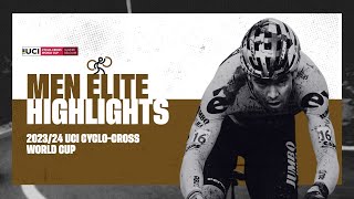 Gavere  Men Elite Highlights  202324 UCI Cyclocross World Cup [upl. by Elesig]