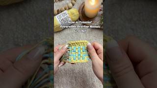 EASY Reversible Overlay Mosaic Crochet  Quick Tutorial crochet crochettutorial [upl. by Ifill]