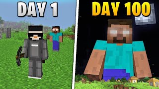 I Survived 100 Days with HEROBRINE in Minecraft Hardcore [upl. by Tallbot]